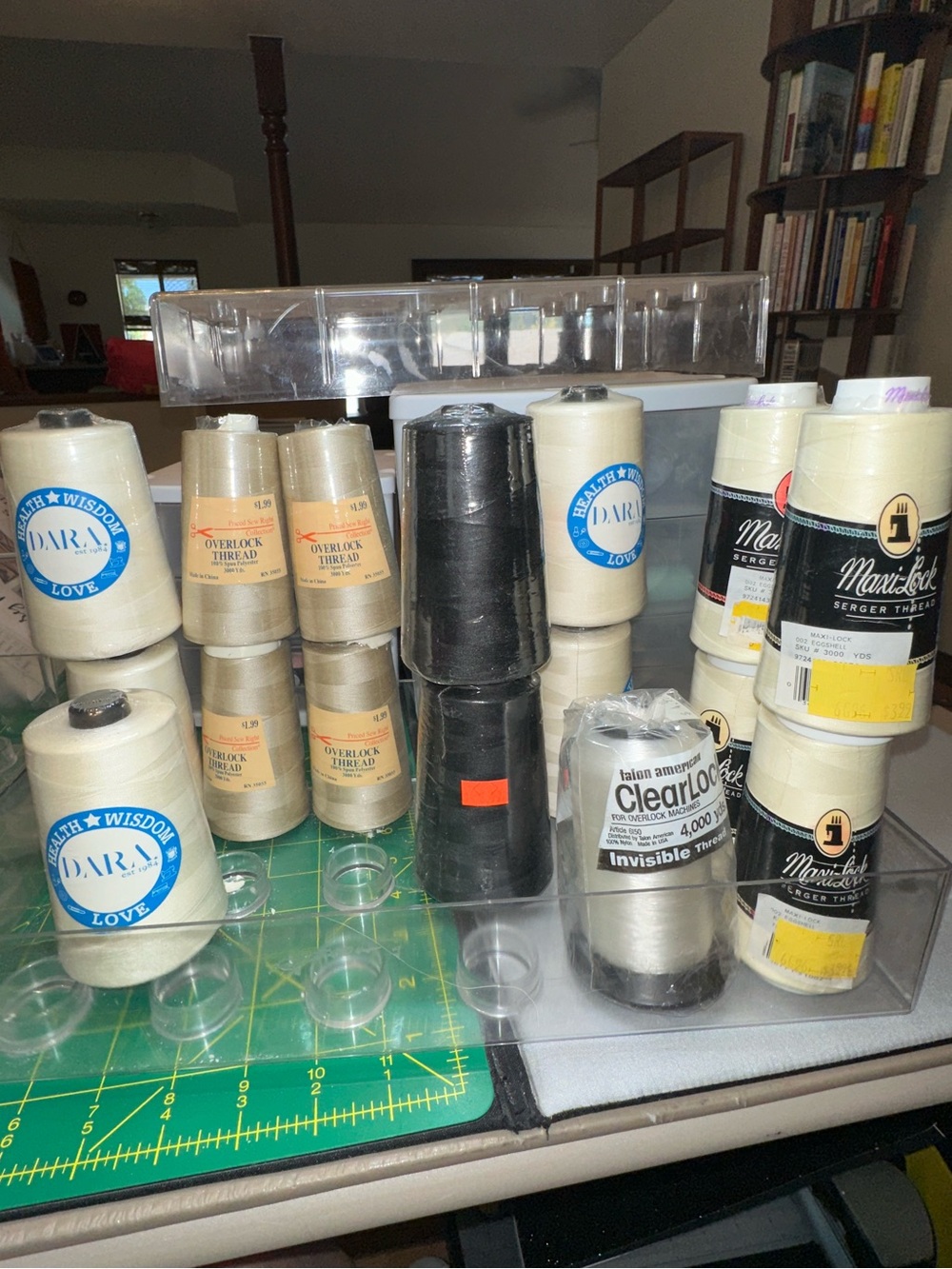 Assorted Sewing Thread Spools - *FREE STORAGE CASES INCLUDED*